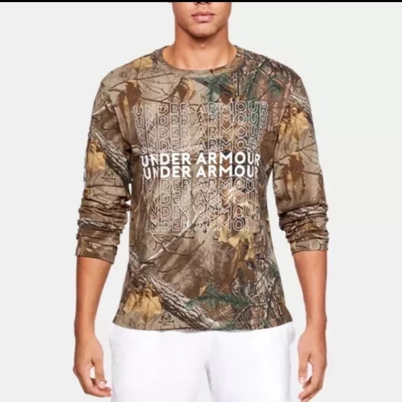 Under Armour Brown Long Sleeve Camouflage Tee - Picture 1 of 6
